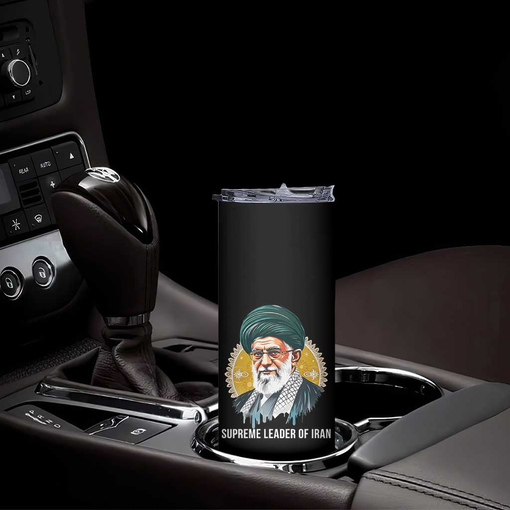 Supreme Leader Of Iran Graphic Portrait Skinny Tumbler Iranian Political Figure TS02 Print Your Wear