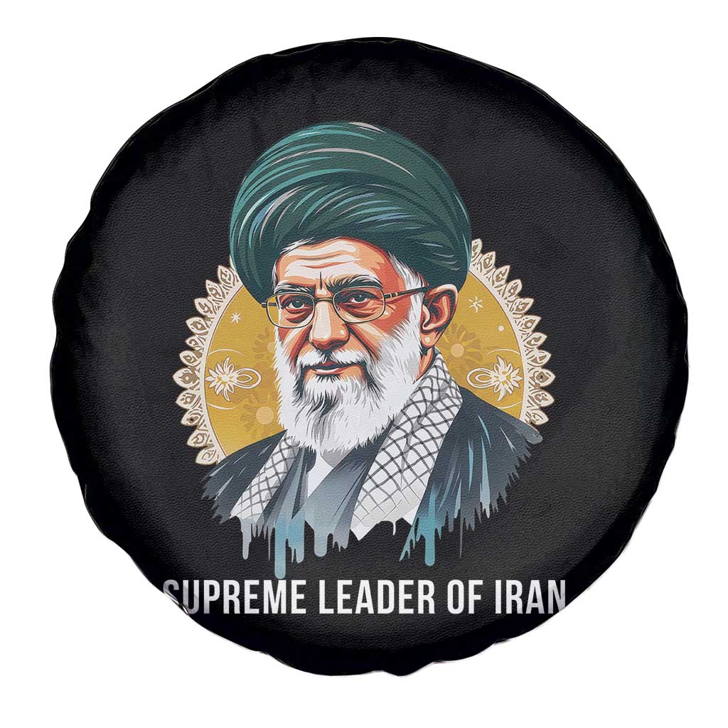 Supreme Leader Of Iran Graphic Portrait Spare Tire Cover Iranian Political Figure TS02 Print Your Wear