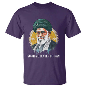 Supreme Leader Of Iran Graphic Portrait T Shirt Iranian Political Figure TS02 Purple Print Your Wear