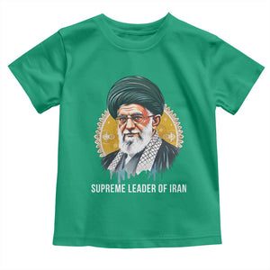 Supreme Leader Of Iran Graphic Portrait Toddler T Shirt Iranian Political Figure TS02 Irish Green Print Your Wear