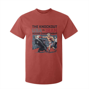 Sarcastic USA vs Iran Knockout Boxing Championship T Shirt For Kid Funny Political Satire Fight Night TS02 Red Print Your Wear