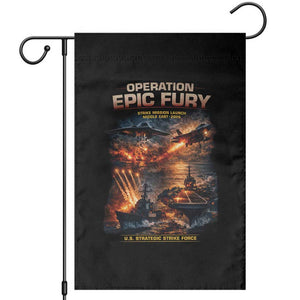 Operation Epic Fury Strike Mission 2026 Graphic Garden Flag U.S. Strategic Strike Force Military Action TS02 Black Print Your Wear