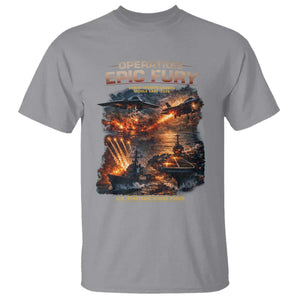 Operation Epic Fury Strike Mission 2026 Graphic T Shirt - U.S. Strategic Strike Force Military Action TS02 Sport Gray Print Your Wear