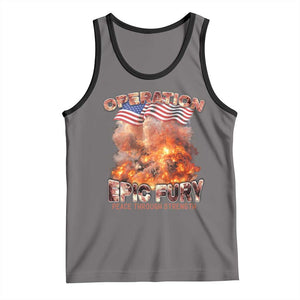 Operation Epic Fury Peace Through Strength Tank Top Patriotic Explosion America Power TS02 Deep Heather Black Print Your Wear