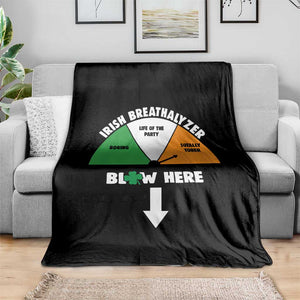 Irish Breathalyzer Blow Here Funny Drinking Gauge Throw Blanket St Patricks Day Party Offensive Adult Humor TS02 Print Your Wear