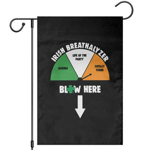 Irish Breathalyzer Blow Here Funny Drinking Gauge Garden Flag St Patricks Day Party Offensive Adult Humor TS02 Black Print Your Wear