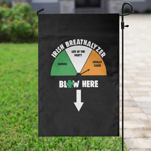 Irish Breathalyzer Blow Here Funny Drinking Gauge Garden Flag St Patricks Day Party Offensive Adult Humor TS02 Print Your Wear