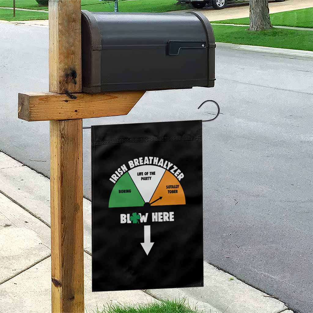 Irish Breathalyzer Blow Here Funny Drinking Gauge Garden Flag St Patricks Day Party Offensive Adult Humor TS02 Print Your Wear
