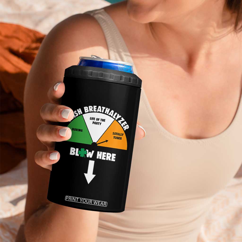 Irish Breathalyzer Blow Here Funny Drinking Gauge 4 in 1 Can Cooler Tumbler St Patricks Day Party Offensive Adult Humor TS02 Print Your Wear