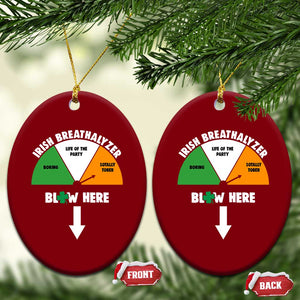 Irish Breathalyzer Blow Here Funny Drinking Gauge Ceramic Ornament St Patricks Day Party Offensive Adult Humor TS02 Print Your Wear