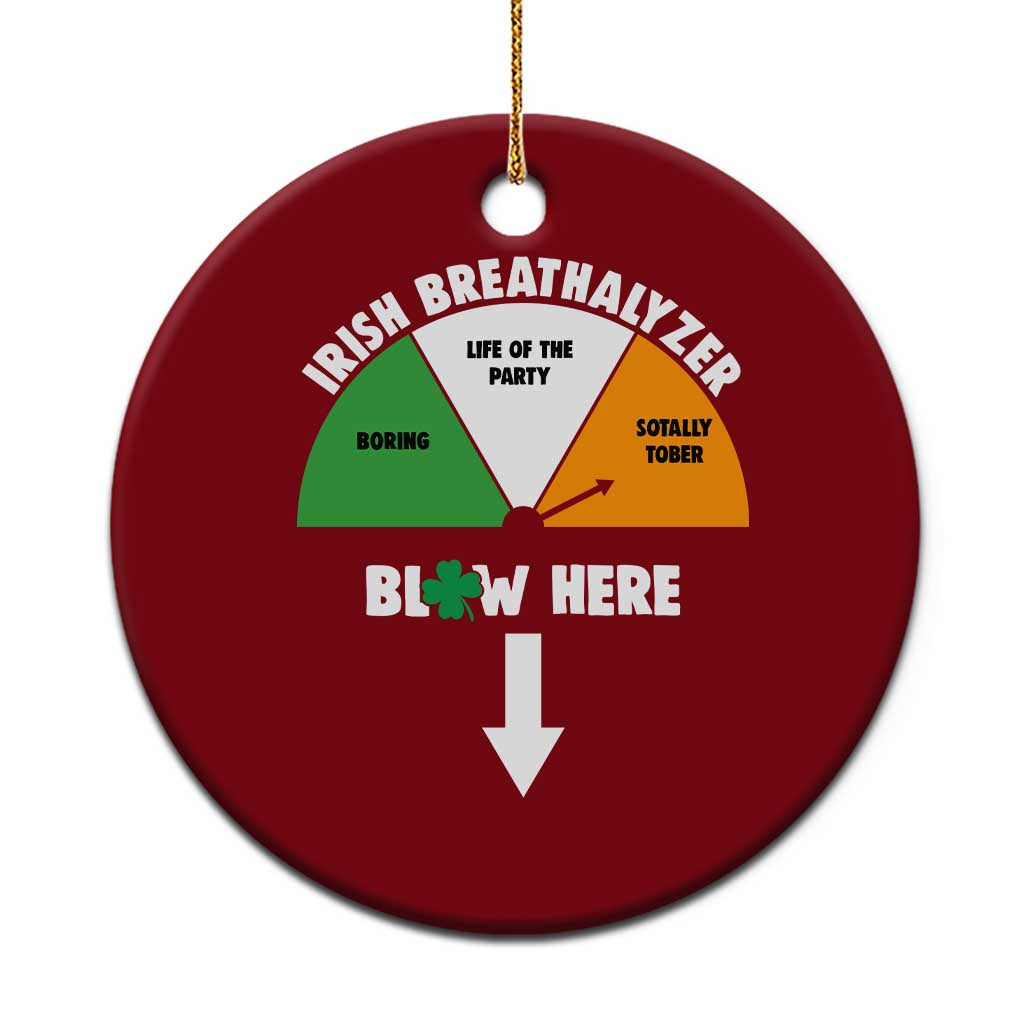 Irish Breathalyzer Blow Here Funny Drinking Gauge Ceramic Ornament St Patricks Day Party Offensive Adult Humor TS02 1pc Red Print Your Wear