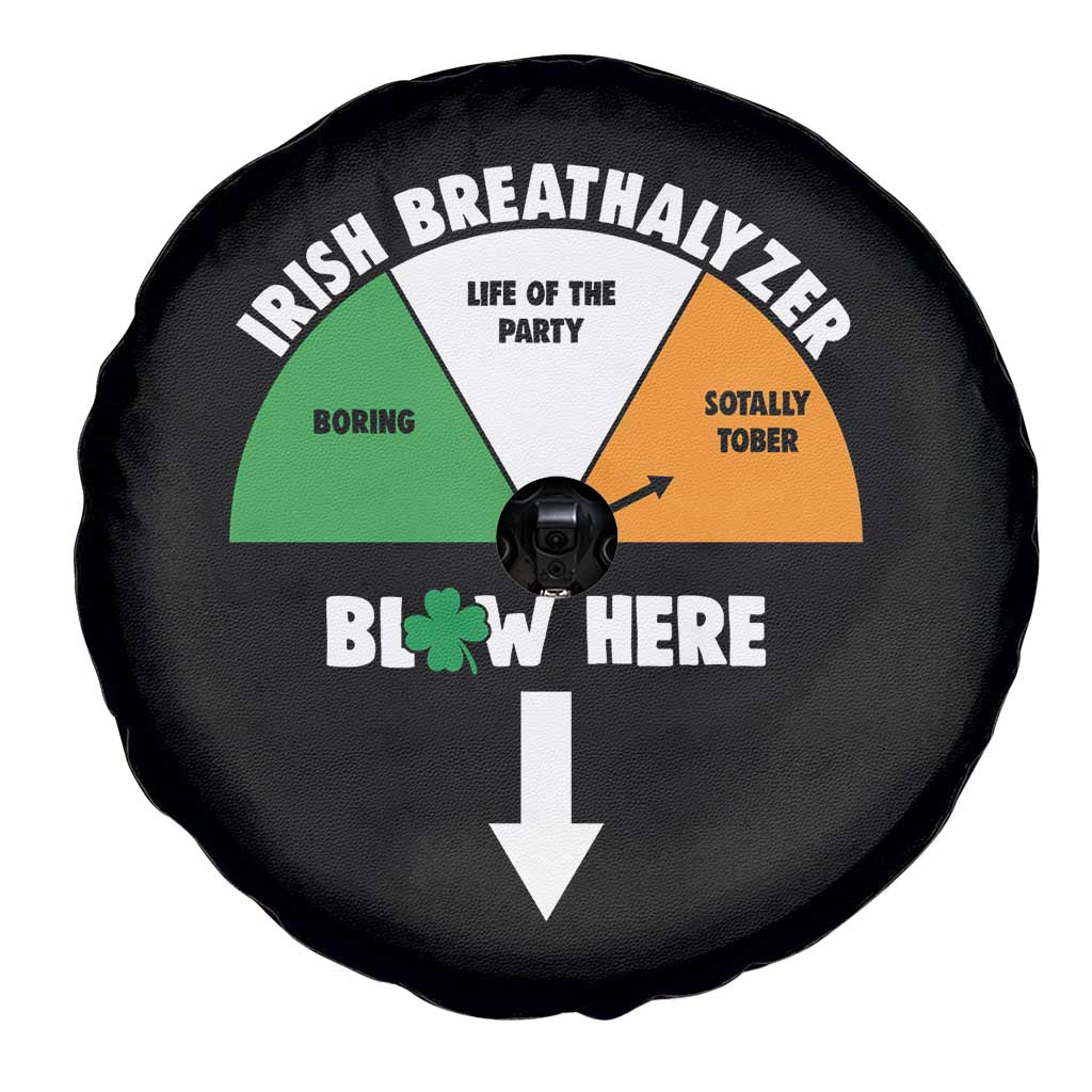 Irish Breathalyzer Blow Here Funny Drinking Gauge Spare Tire Cover St Patricks Day Party Offensive Adult Humor TS02 Print Your Wear