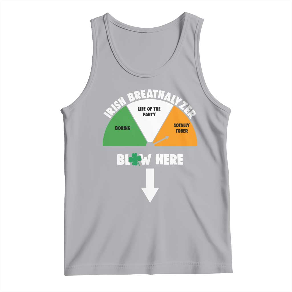 Irish Breathalyzer Blow Here Funny Drinking Gauge Tank Top St Patricks Day Party Offensive Adult Humor TS02 Athletic Heather Print Your Wear