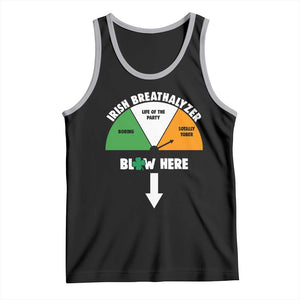 Irish Breathalyzer Blow Here Funny Drinking Gauge Tank Top St Patricks Day Party Offensive Adult Humor TS02 Black Athletic Heather Print Your Wear