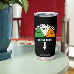 Irish Breathalyzer Blow Here Funny Drinking Gauge Tumbler Cup St Patricks Day Party Offensive Adult Humor TS02 Print Your Wear