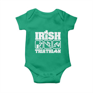 Irish Triathlon Funny Drinking Challenge Baby Onesie St Patricks Day Beer Party Humor TS02 Irish Green Print Your Wear