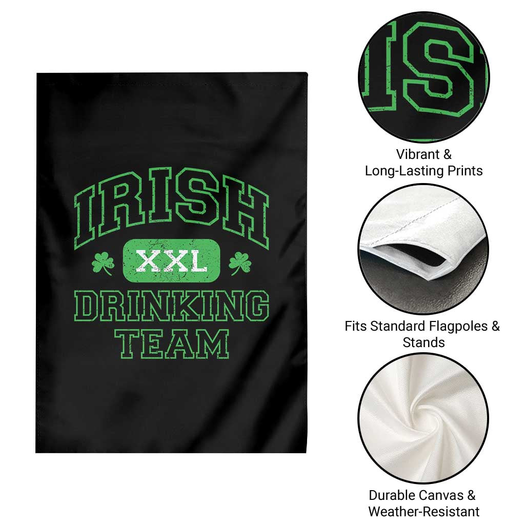Irish Drinking Team XXL Funny St Patricks Day Party Squad Garden Flag TS02 Print Your Wear