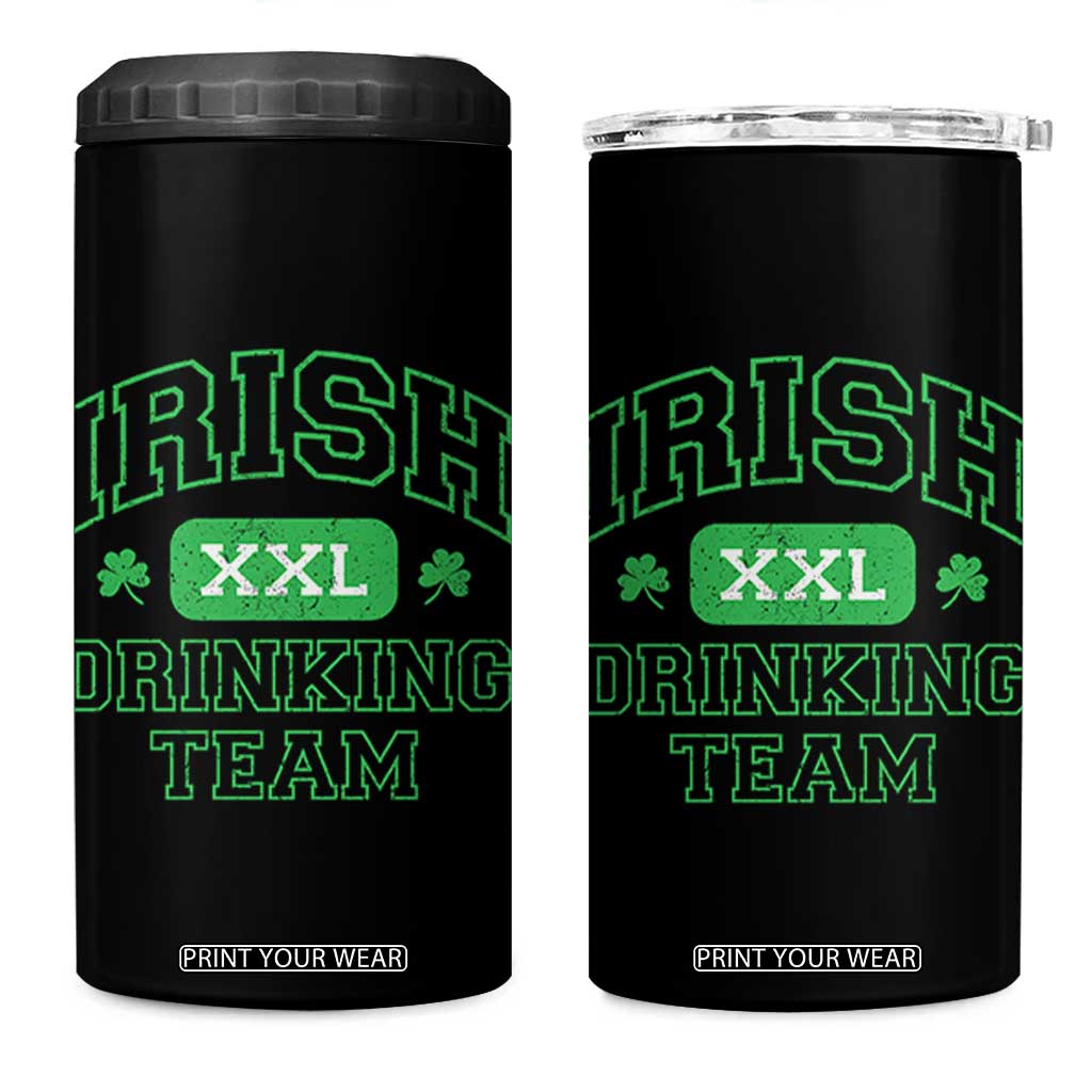 Irish Drinking Team XXL Funny St Patricks Day Party Squad 4 in 1 Can Cooler Tumbler TS02 One Size: 16 oz Black Print Your Wear