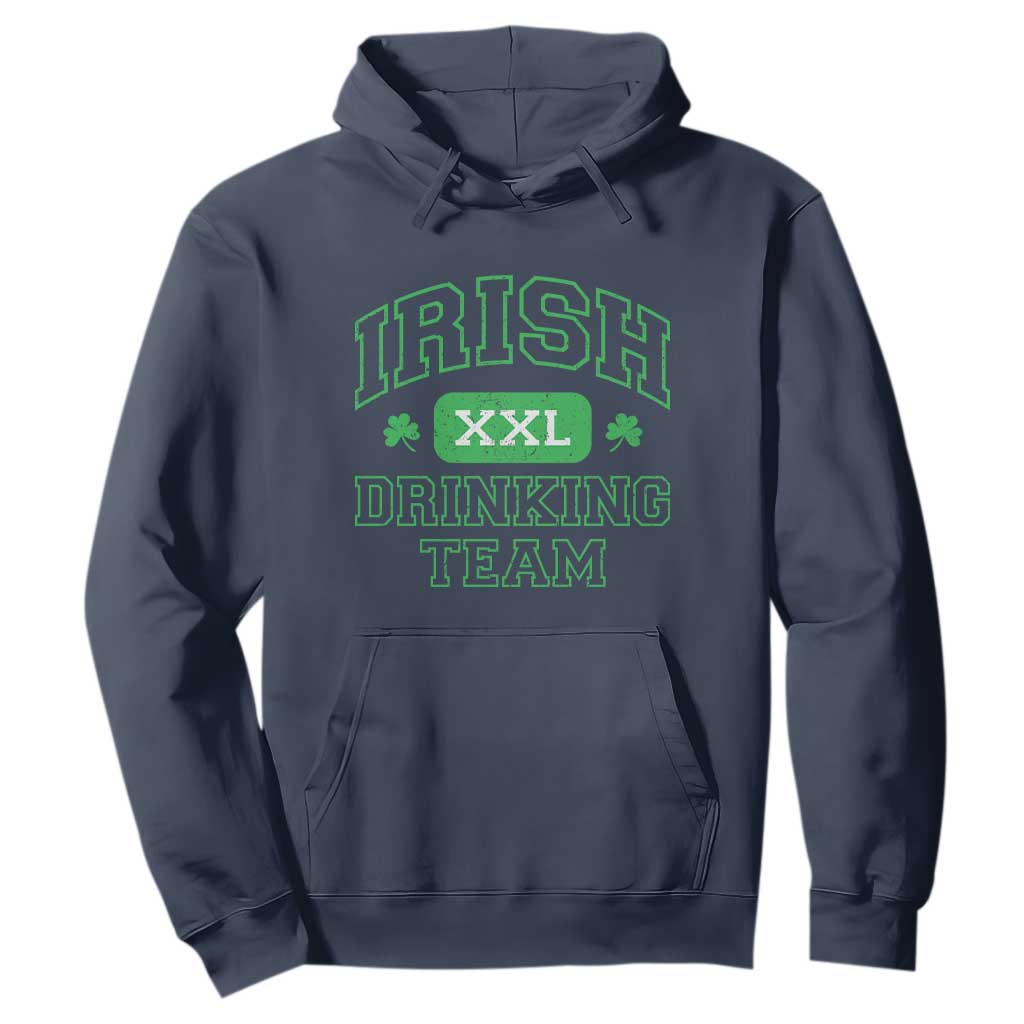 Irish Drinking Team XXL Funny St Patricks Day Party Squad Hoodie TS02 Navy Print Your Wear