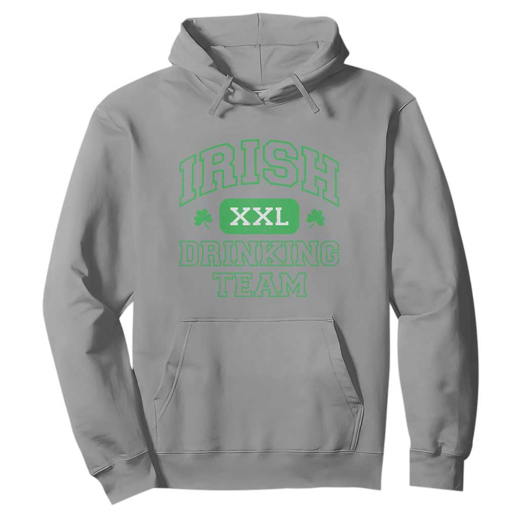 Irish Drinking Team XXL Funny St Patricks Day Party Squad Hoodie TS02 Sport Gray Print Your Wear