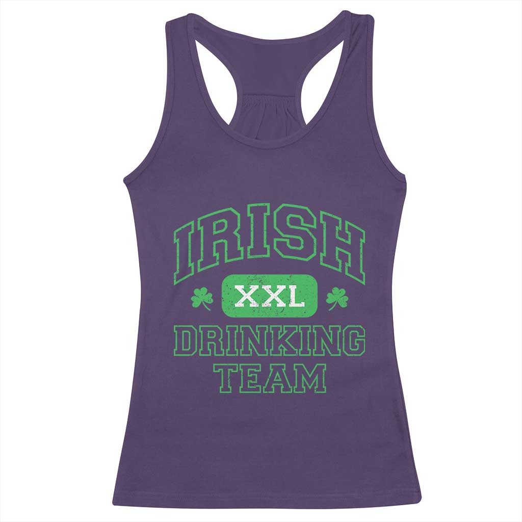 Irish Drinking Team XXL Funny St Patricks Day Party Squad Racerback Tank Top TS02 Purple Print Your Wear