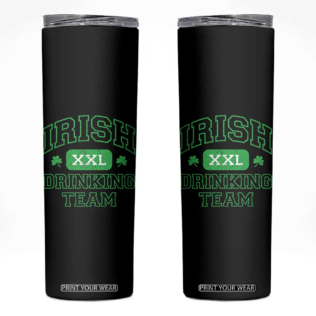 Irish Drinking Team XXL Funny St Patricks Day Party Squad Skinny Tumbler TS02 Black Print Your Wear