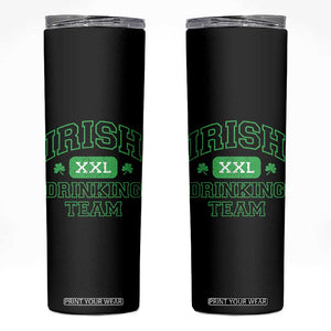 Irish Drinking Team XXL Funny St Patricks Day Party Squad Skinny Tumbler TS02 Black Print Your Wear