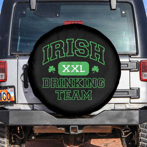 Irish Drinking Team XXL Funny St Patricks Day Party Squad Spare Tire Cover TS02 No hole Black Print Your Wear