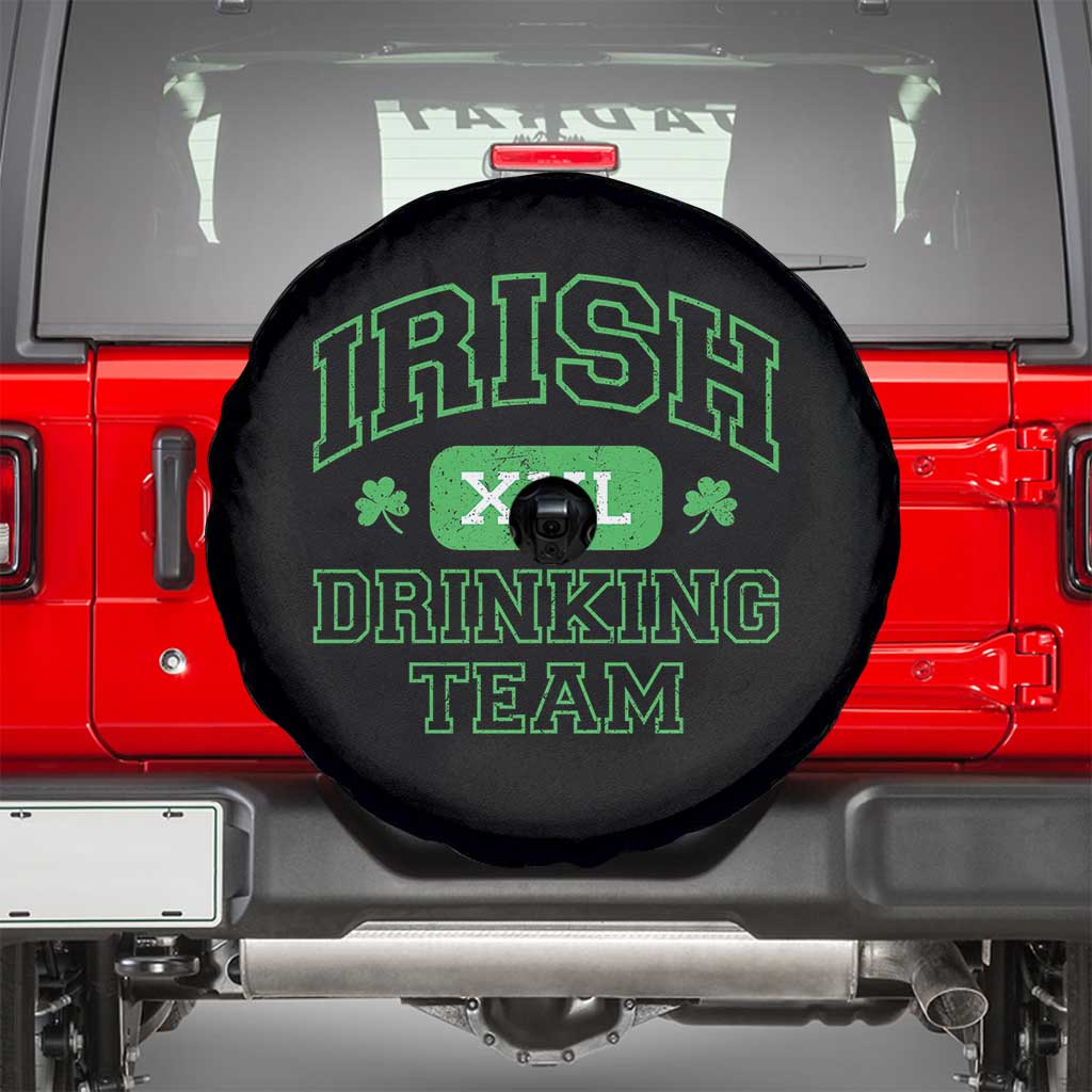 Irish Drinking Team XXL Funny St Patricks Day Party Squad Spare Tire Cover TS02 Black Print Your Wear