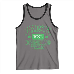 Irish Drinking Team XXL Funny St Patricks Day Party Squad Tank Top TS02 Deep Heather Black Print Your Wear