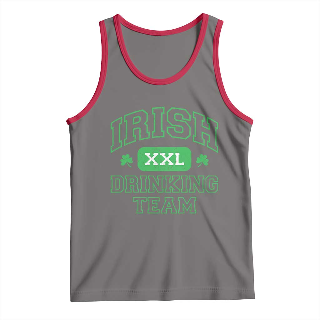 Irish Drinking Team XXL Funny St Patricks Day Party Squad Tank Top TS02 Deep Heather Red Print Your Wear