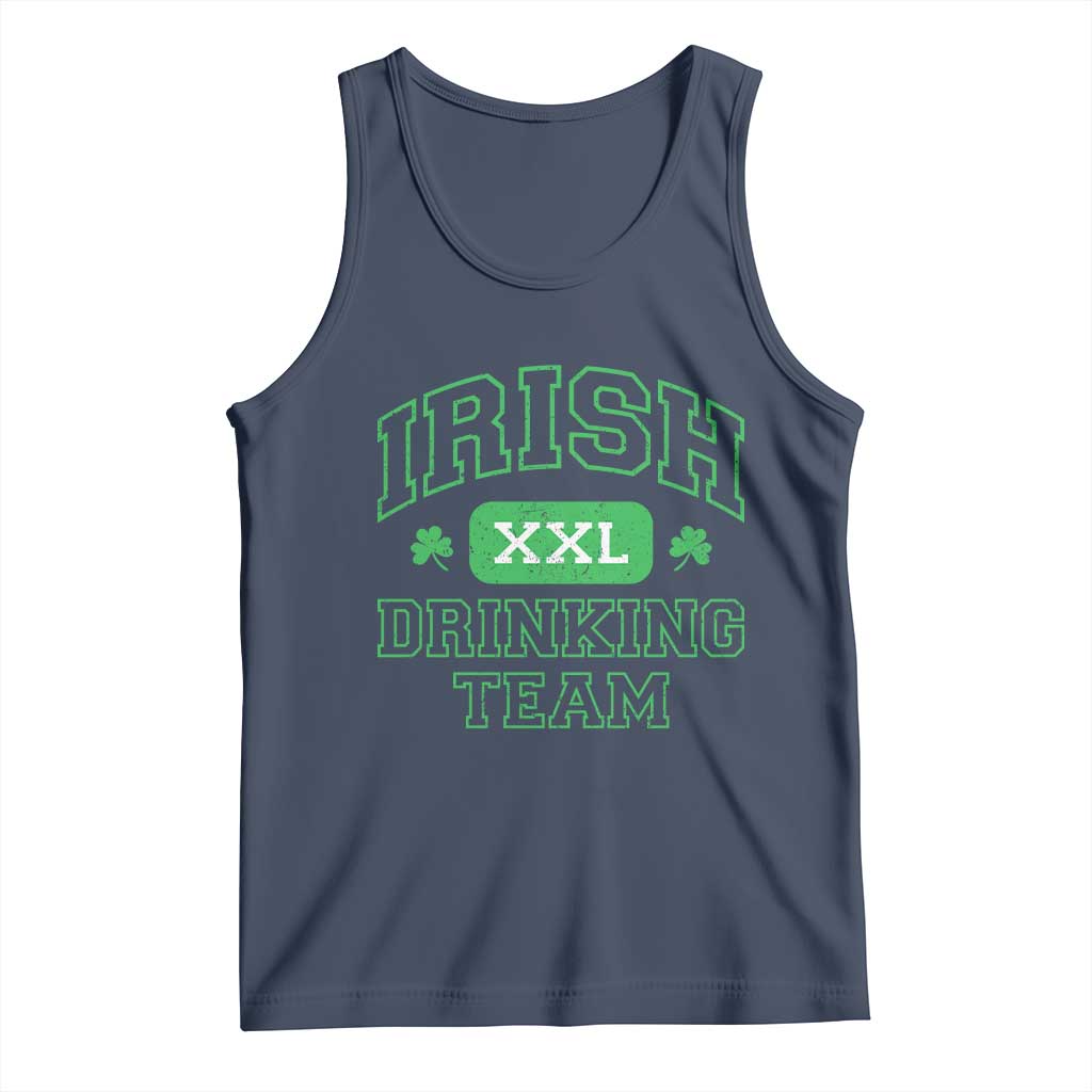 Irish Drinking Team XXL Funny St Patricks Day Party Squad Tank Top TS02 Navy Print Your Wear