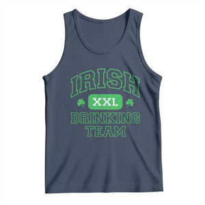 Irish Drinking Team XXL Funny St Patricks Day Party Squad Tank Top TS02 Navy Print Your Wear