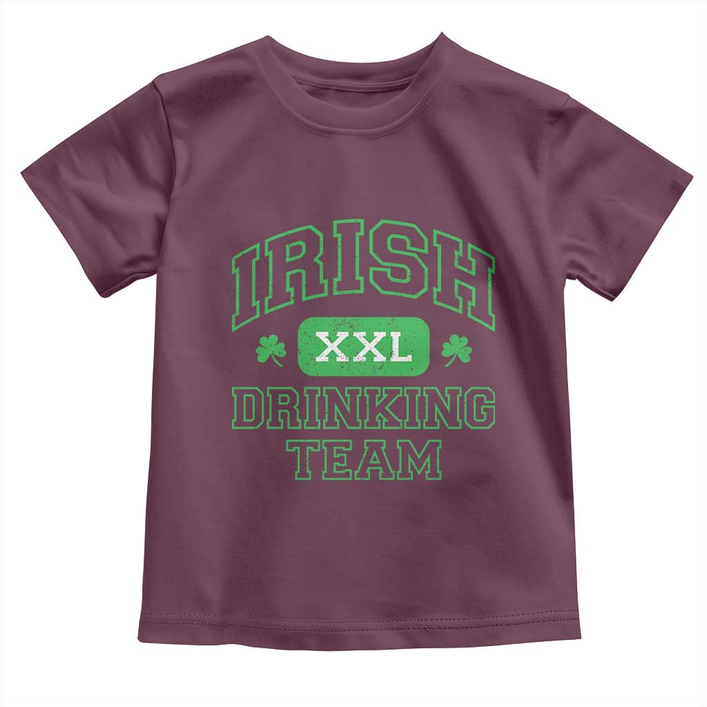 Irish Drinking Team XXL Funny St Patricks Day Party Squad Toddler T Shirt TS02 Maroon Print Your Wear