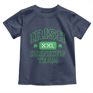 Irish Drinking Team XXL Funny St Patricks Day Party Squad Toddler T Shirt TS02 Navy Print Your Wear