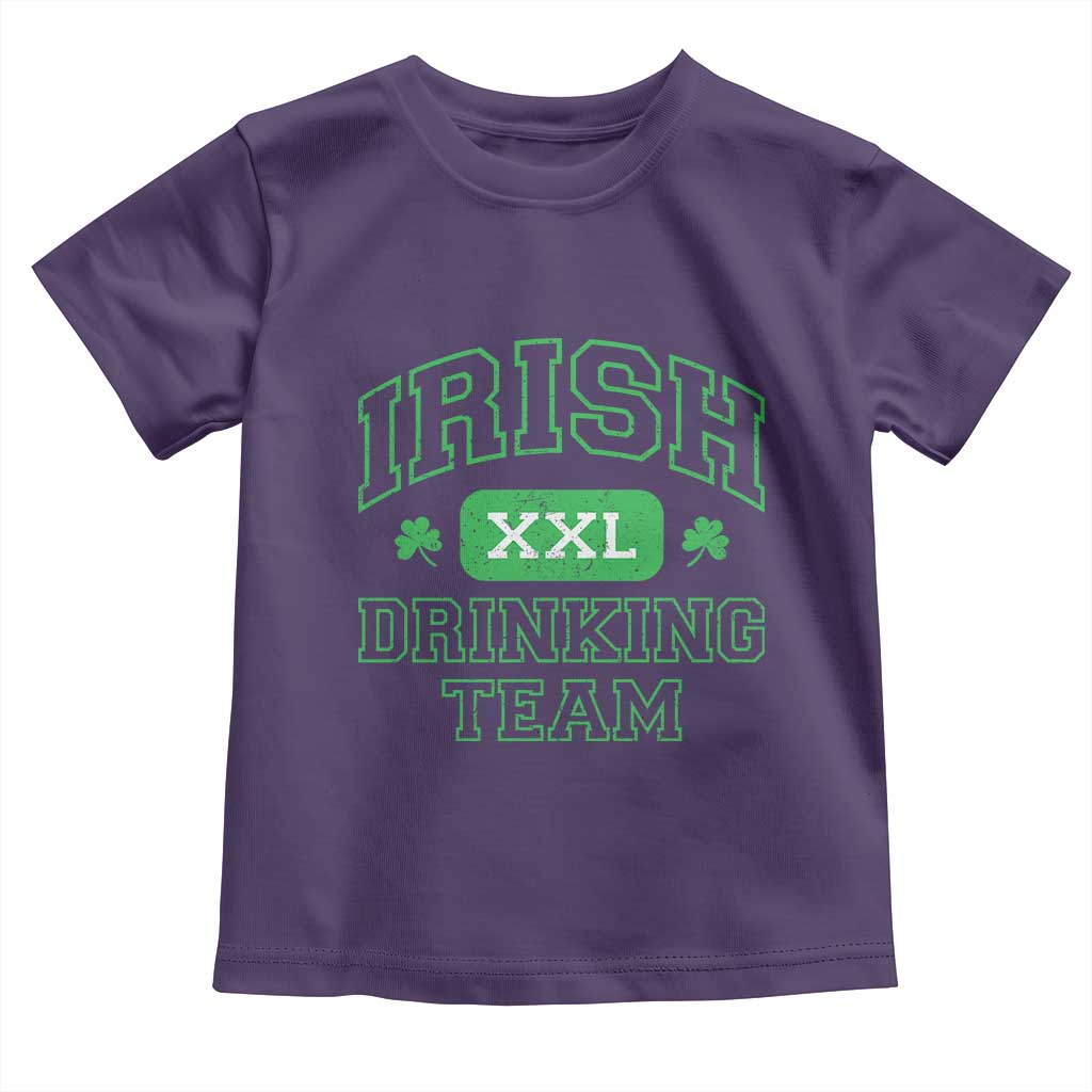 Irish Drinking Team XXL Funny St Patricks Day Party Squad Toddler T Shirt TS02 Purple Print Your Wear