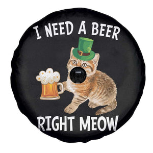 I Need A Beer Right Meow Funny Cat Drinking Joke Spare Tire Cover St Patricks Day Humor TS02 Print Your Wear