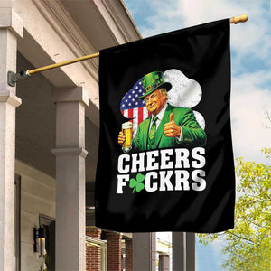 Cheers Fckers Funny Trump Irish Toast Garden Flag St Patricks Day Drinking Humor TS02 Print Your Wear