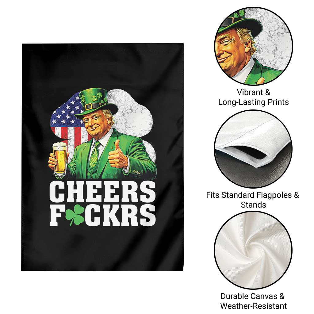 Cheers Fckers Funny Trump Irish Toast Garden Flag St Patricks Day Drinking Humor TS02 Print Your Wear