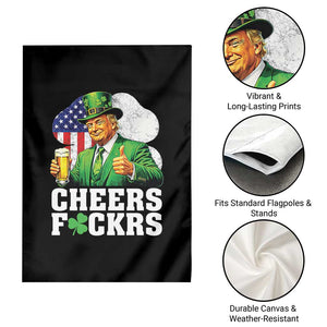 Cheers Fckers Funny Trump Irish Toast Garden Flag St Patricks Day Drinking Humor TS02 Print Your Wear