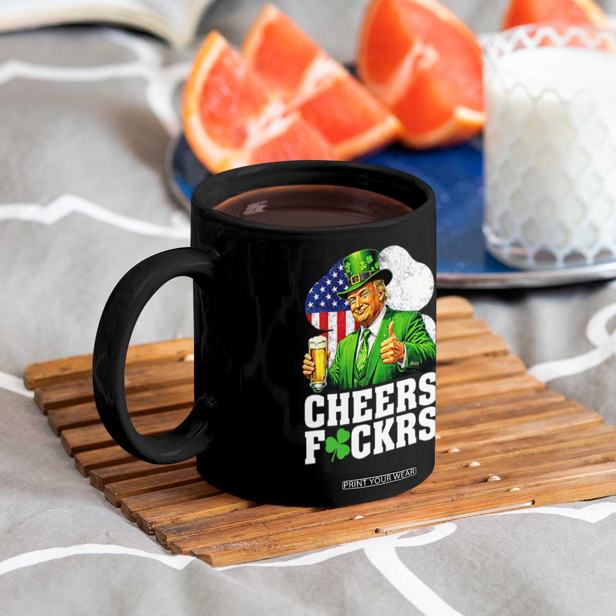 Cheers Fckers Funny Trump Irish Toast Coffee Mug St Patricks Day Drinking Humor TS02 Print Your Wear