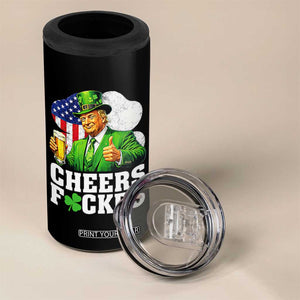 Cheers Fckers Funny Trump Irish Toast 4 in 1 Can Cooler Tumbler St Patricks Day Drinking Humor TS02 Print Your Wear