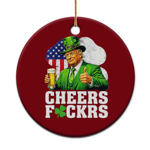 Cheers Fckers Funny Trump Irish Toast Ceramic Ornament St Patricks Day Drinking Humor TS02 1pc Red Print Your Wear