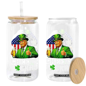 Cheers Fckers Funny Trump Irish Toast Glass Can St Patricks Day Drinking Humor TS02 Print Your Wear
