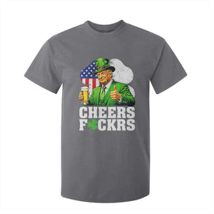 Cheers Fckers Funny Trump Irish Toast T Shirt For Kid St Patricks Day Drinking Humor TS02 Charcoal Print Your Wear