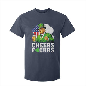 Cheers Fckers Funny Trump Irish Toast T Shirt For Kid St Patricks Day Drinking Humor TS02 Navy Print Your Wear