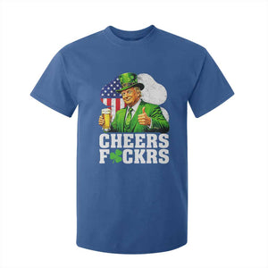 Cheers Fckers Funny Trump Irish Toast T Shirt For Kid St Patricks Day Drinking Humor TS02 Royal Blue Print Your Wear