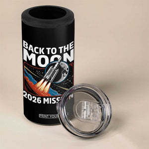 Back to the Moon 2026 Mission 4 in 1 Can Cooler Tumbler Retro Rocket Launch Lunar Orbit Space Enthusiasts TS02 Print Your Wear