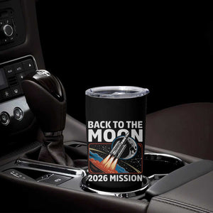 Back to the Moon 2026 Mission Tumbler Cup Retro Rocket Launch Lunar Orbit Space Enthusiasts TS02 Print Your Wear