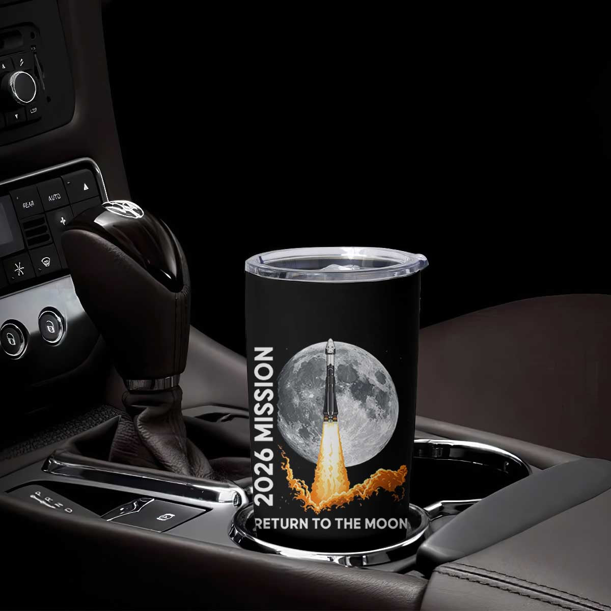 2026 Return to the Moon Mission Tumbler Cup Realistic Rocket Launch Lunar Graphic Space Exploration TS02 Print Your Wear